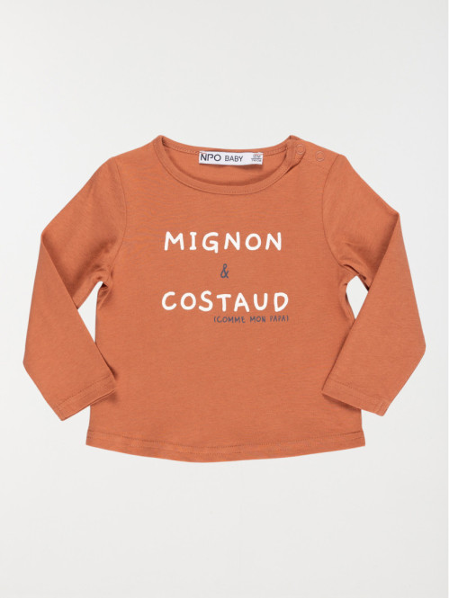 T-shirt mignon et costaud garçon (3-36M)