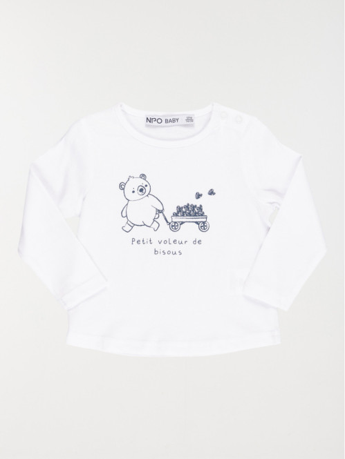 T-shirt voleur de bisous garçon (3-36M)