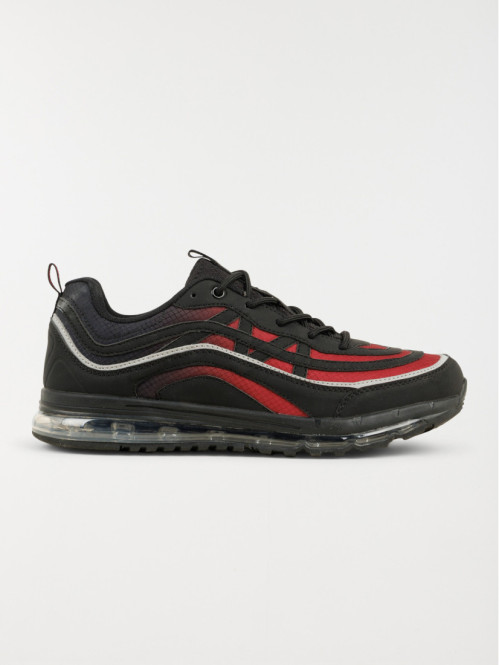 Baskets noires et rouges homme (41-46)