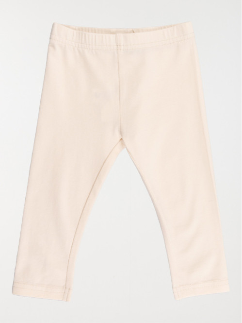 Legging écru rosé fille (3-36M)