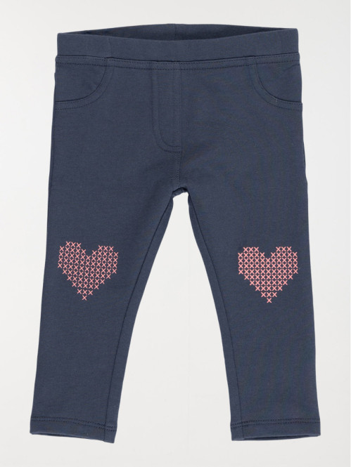 Jegging avec coeur genoux fille (3-36M)