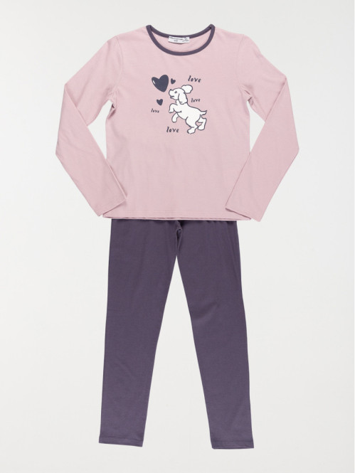 Pyjama motif chien fille (3-12A)