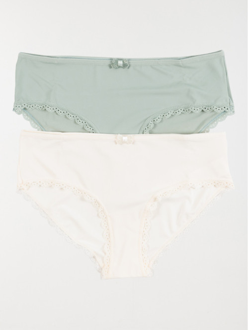 Lot de 2 shorties iceberg femme (S-XL)