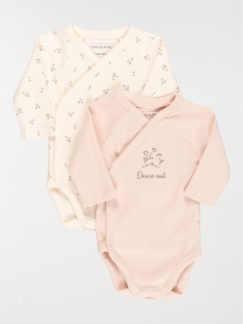 Bodies naissance fleurs fille (0-6 M)