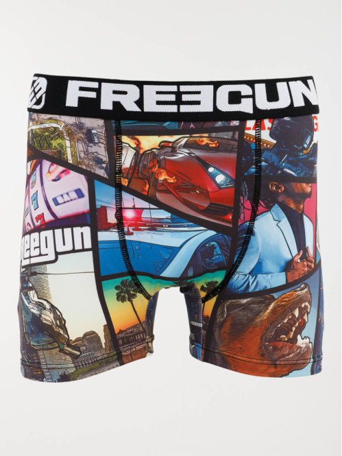 Shorty Freegun imprimé fantaisie homme