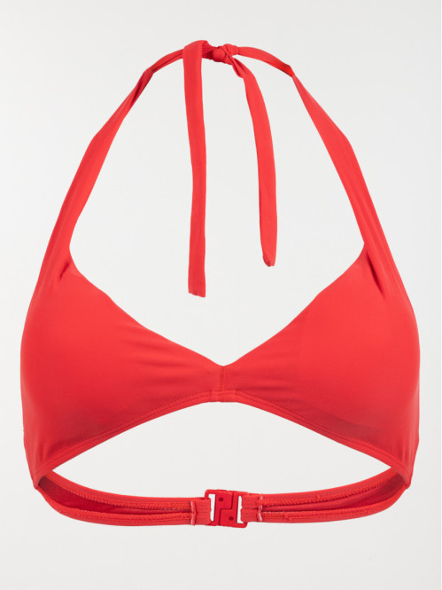 Haut de maillot de bain rouge femme