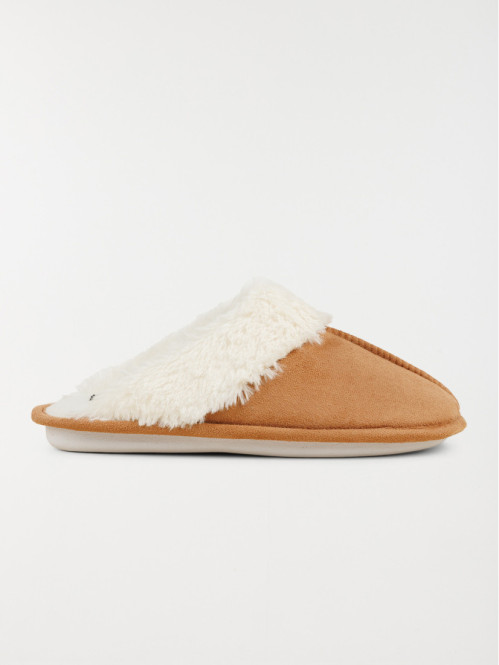 Chaussons mules camel femme...