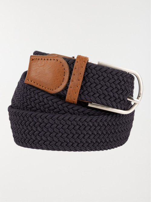 Ceinture élastique marine navy homme