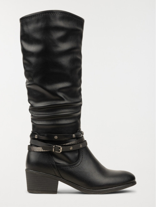 Bottes femme plissées noir (36-41)