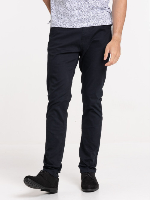 Pantalon slim noir homme