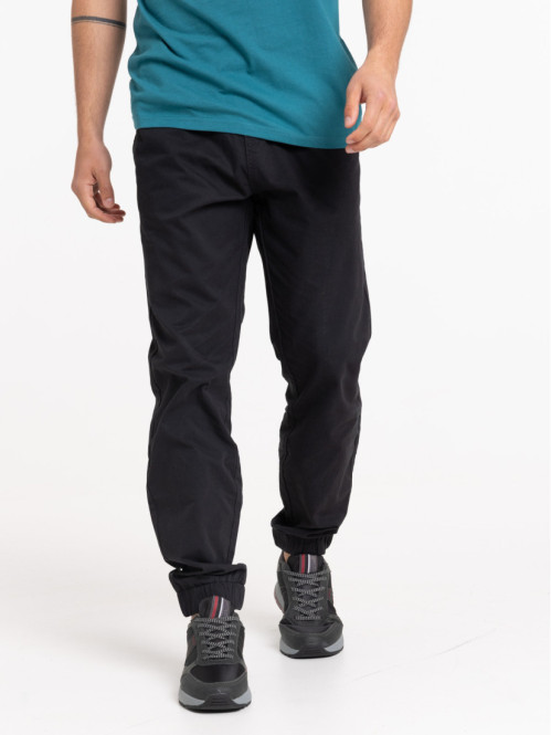 Pantalon 100% coton noir homme