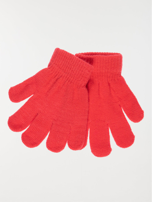 Gants magiques framboise fille