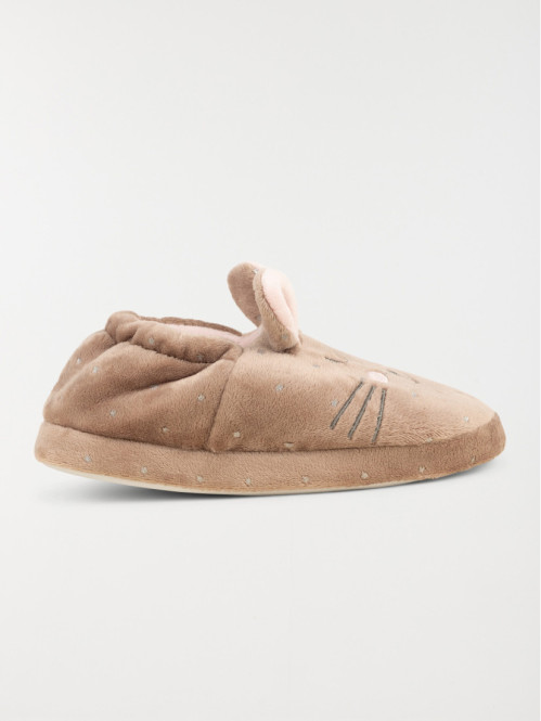 Chausson lapin fille marron (31-35)