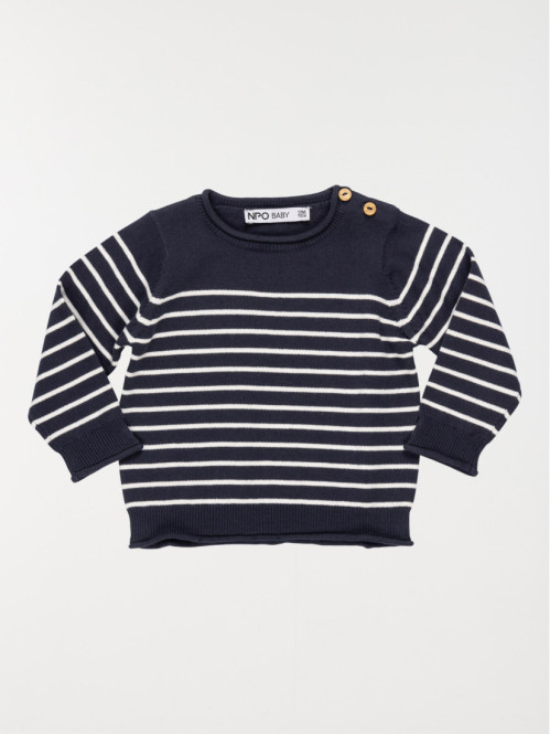 Pull marine rayé garçon (3-36M)