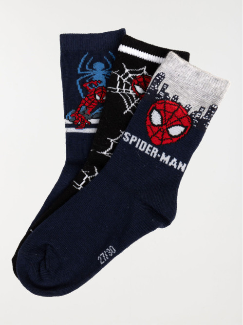 Lot 3 chaussettes Spiderman garçon