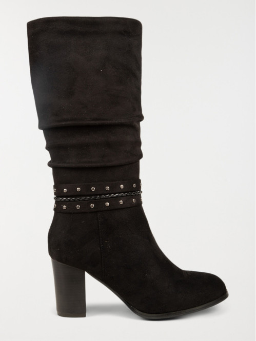 Bottes noires plissées femme (36-41)