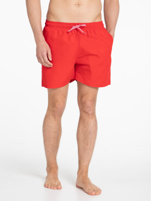 Short de bain rouge vermillon homme