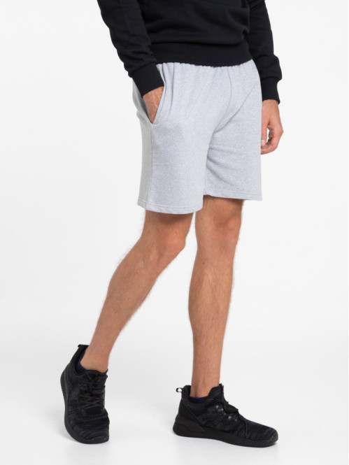 Short gris chiné homme