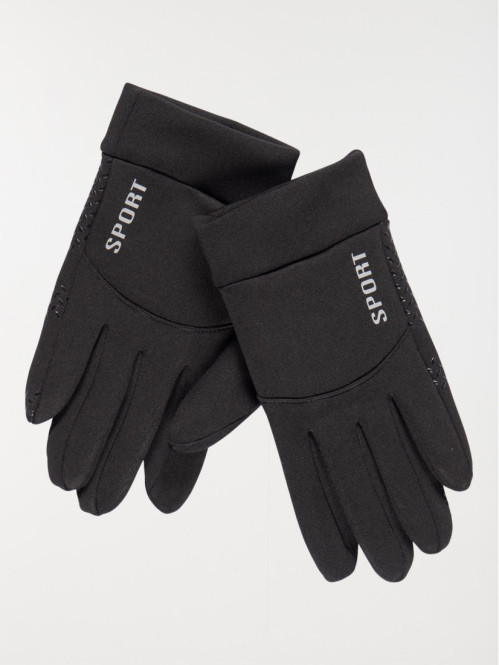 Gants techniques noirs et tactiles homme