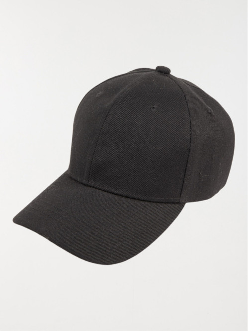 Casquette noire unie homme