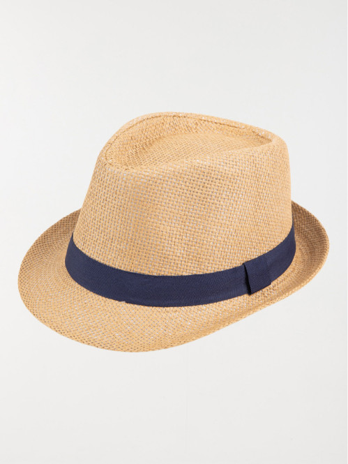 Chapeau ruban marine homme