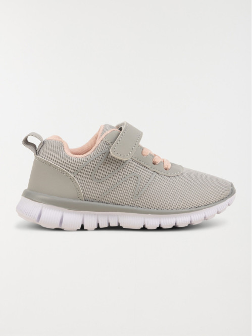 Chaussures sport fille gris rose (24-30)