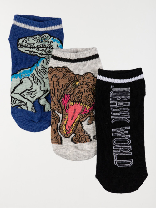 Lot 3 paires chaussettes Jurassic World