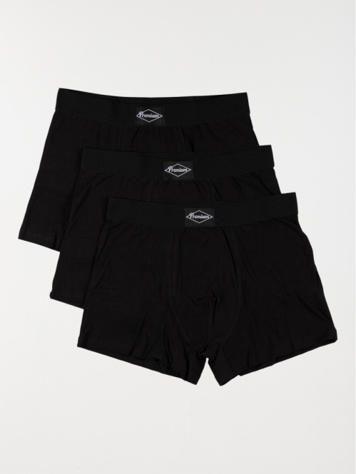 Lot de 3 boxers noirs homme