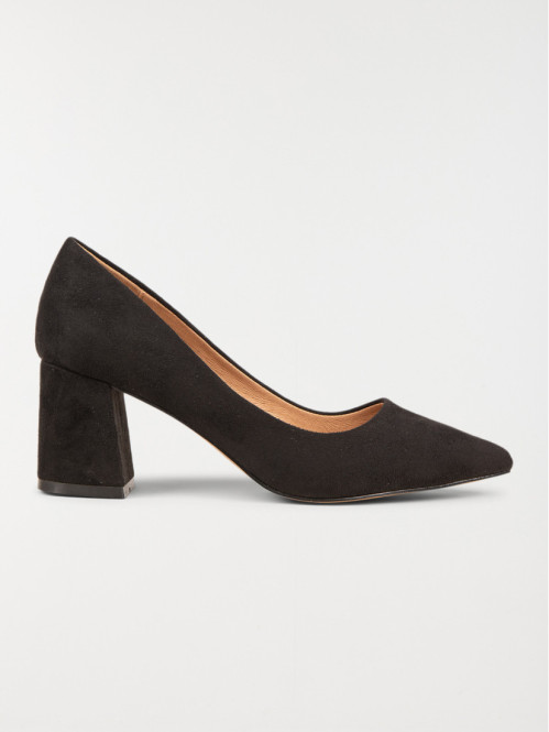 Escarpin femme noir suédine (36-41)