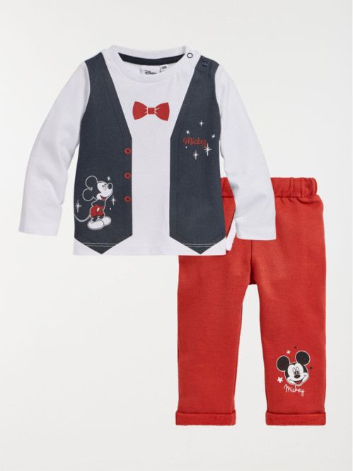 Ensemble blanc Mickey garçon (3-36M)