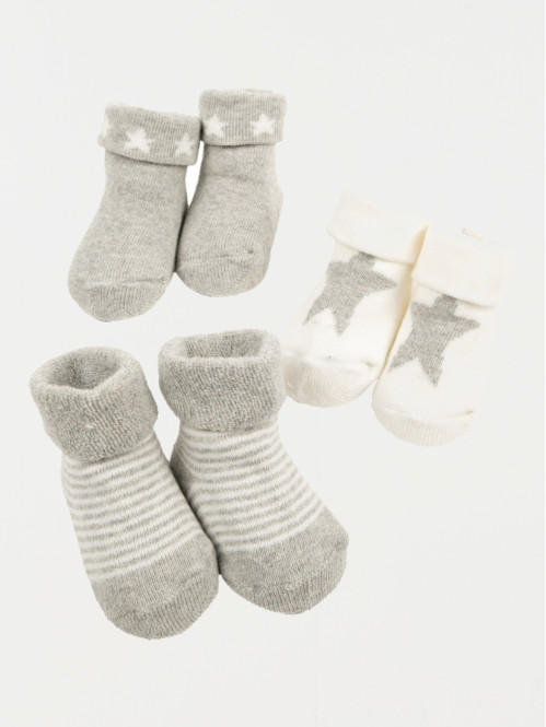 Lot de chaussettes pieds formés bébé