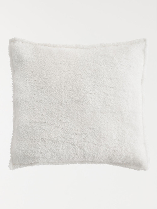 Coussin sherpa écru 45 x 45 cm