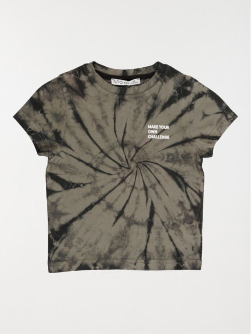 T-shirt garçon tie and dye plomb (3-12A)