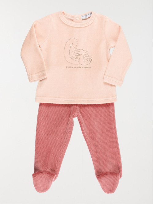 Pyjama cygnes 2 pièces fille (6-36M)