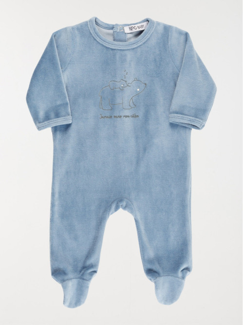 Dors bien velours ours garçon (3-24M)