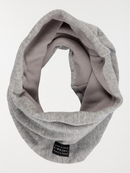 Snood intérieur polaire gris chiné femme