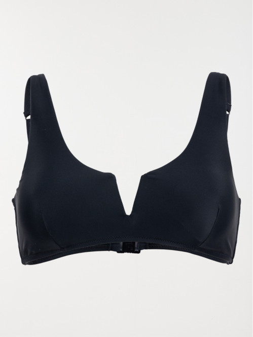 Haut de maillot de bain noir femme