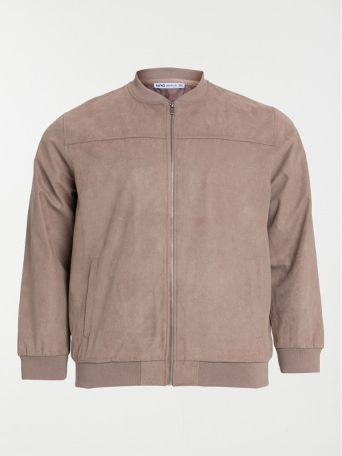 Blouson suédine grande taille homme