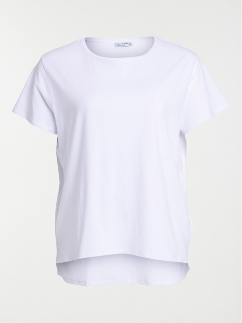 Tee-shirt blanc grande taille femme