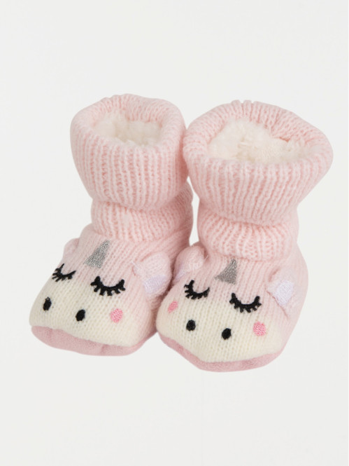 Chaussons antidérapants licorne bébé