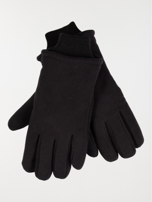 Gants polaires et tactiles noirs homme