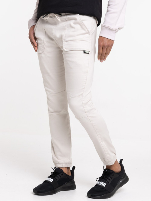 Pantalon coloris craie homme