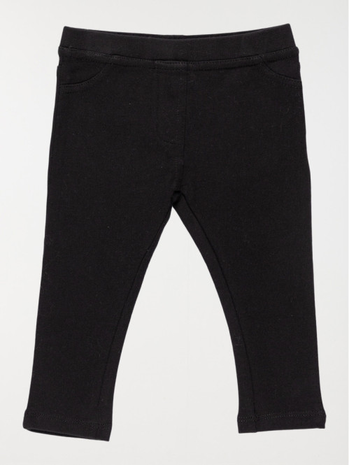 Jegging uni noir fille (3-36M)