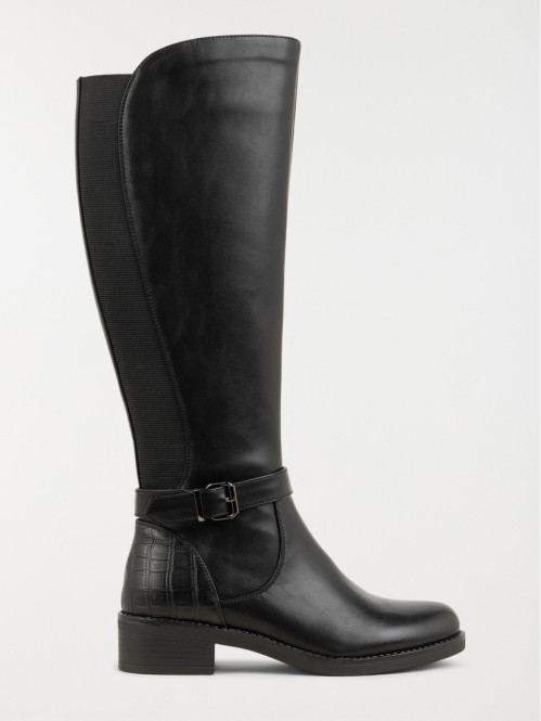 Bottes noires plates femme...