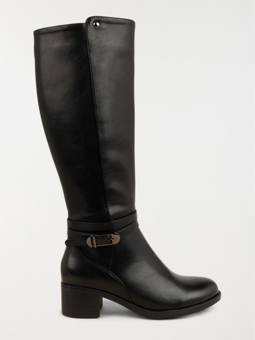 Bottes noires plates femme...