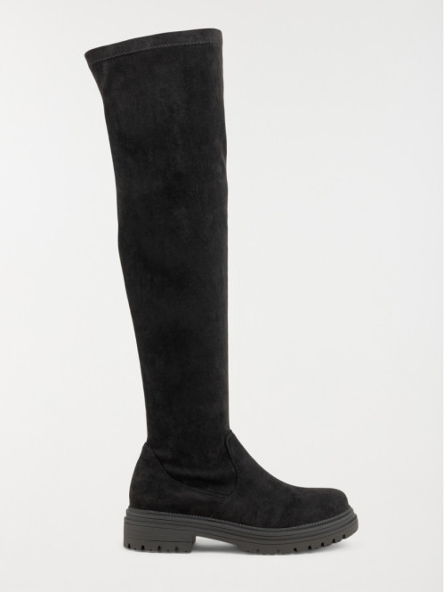 Bottes noires plates femme...