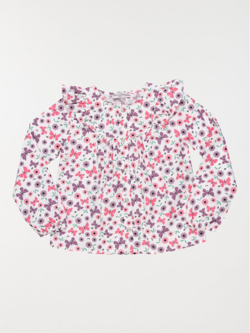 Blouse imprimé papillon fille (3-12A)