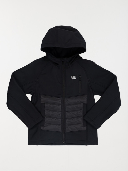 Blouson à capuche noir garçon (3-12A)