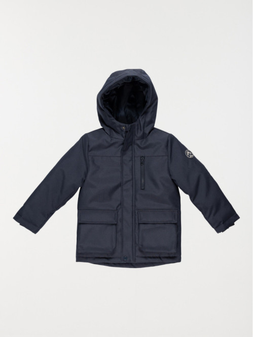 Parka capuche marine garçon (3-12A)