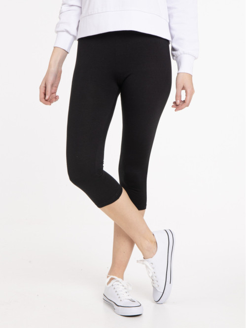 Legging 3/4 noir femme